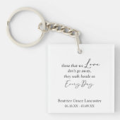 Modernes Beileid Foto Bereavement Memorial Schlüsselanhänger (Vorderseite)