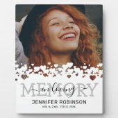 Modernes Beileid-Memorial-Foto Fotoplatte (Vorderseite)