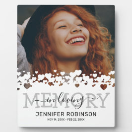 Modernes Beileid-Memorial-Foto Fotoplatte