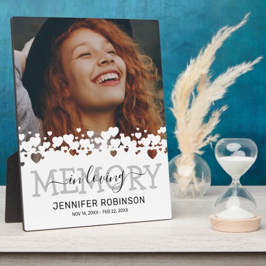 Modernes Beileid-Memorial-Foto Fotoplatte (Seite)