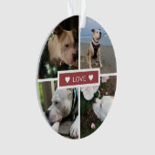Modernes Beileid Pet Fotos Collage Ornament (Vorderseite)