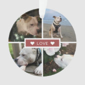 Modernes Beileid Pet Fotos Collage Ornament (Vorderseite)