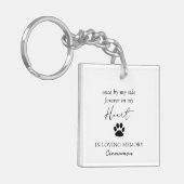 Modernes Beileid Print  Foto Pet Memorial Schlüsselanhänger (Vorderseite links)