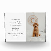 Modernes Beileid Unterbringung Haustiere Memorial Fotoblock (Vorderseite)