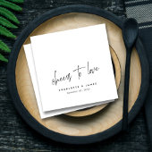 Modernes Beileid zur Liebe Elegante Personalisiert Serviette