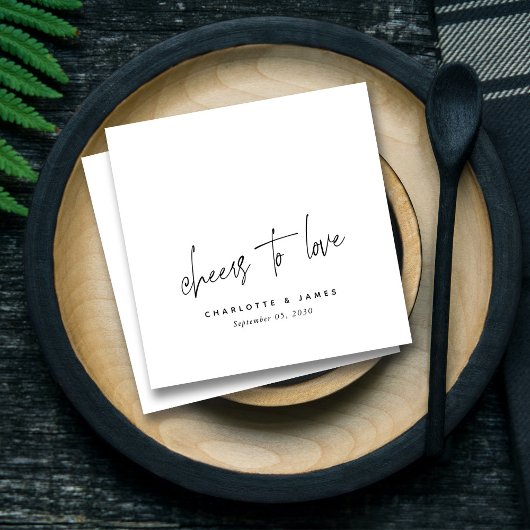 Modernes Beileid zur Liebe Elegante Personalisiert Serviette