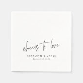 Modernes Beileid zur Liebe Elegante Personalisiert Serviette (Vorderseite)