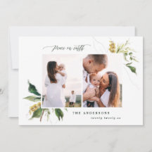 Modernes bemaltes botanisches Blattwerk Weihnachts