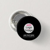Modernes, benutzerdefinierbares Add-Logo-Schwarz Button (Vorne & Hinten)