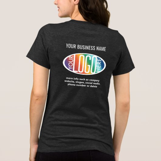 Modernes, benutzerdefiniertes Business-Logo auf de Tri-Blend Shirt (Rückseite)