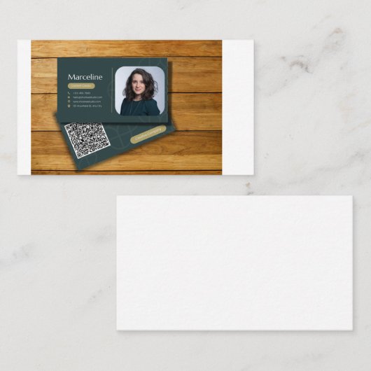 Modernes, benutzerdefiniertes, dynamisches QR-Code Visitenkarte (Vorne/Hinten)