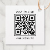 Modernes, benutzerdefiniertes Firmenlogo und QR-Co Geschenkanhänger (Rückseite)