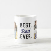 Modernes, benutzerdefiniertes Foto Blue Best Vater Kaffeetasse (Mittel)