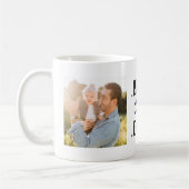 Modernes, benutzerdefiniertes Foto Blue Best Vater Kaffeetasse (Links)