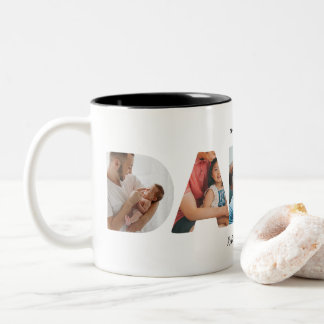 Modernes, benutzerdefiniertes Foto Collage DADDY S Zweifarbige Tasse