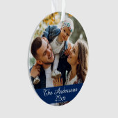 Modernes, benutzerdefiniertes Foto doppelseitig Ornament (Vorderseite)