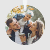 Modernes, benutzerdefiniertes Foto doppelseitig Ornament (Rückseite)