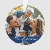 Modernes, benutzerdefiniertes Foto doppelseitig Ornament (Vorderseite)