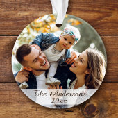 Modernes, benutzerdefiniertes Foto doppelseitig Ornament