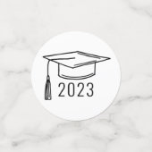 Modernes, benutzerdefiniertes Foto für Graduate Sc Konfetti (Klein Vorderseite)