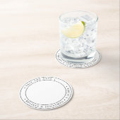 Modernes, benutzerdefiniertes Foto für Hochzeiten Runder Pappuntersetzer (Vor Ort)