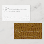 Modernes, benutzerdefiniertes Foto-Garn-Knittergew Visitenkarte (Vorne/Hinten)