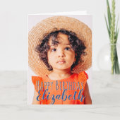 Modernes, benutzerdefiniertes Foto Geburtstagsgrüß Karte (Vorderseite)