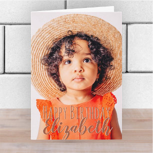 Modernes, benutzerdefiniertes Foto Geburtstagsgrüß Karte