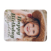 Modernes, benutzerdefiniertes Foto Geburtstagsgrüß Magnet (Horizontal)