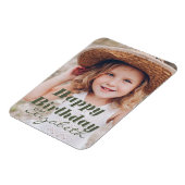 Modernes, benutzerdefiniertes Foto Geburtstagsgrüß Magnet (Linke Seite)