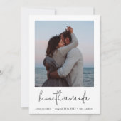 Modernes benutzerdefiniertes Foto mit einfachen QR Save The Date (Vorderseite)