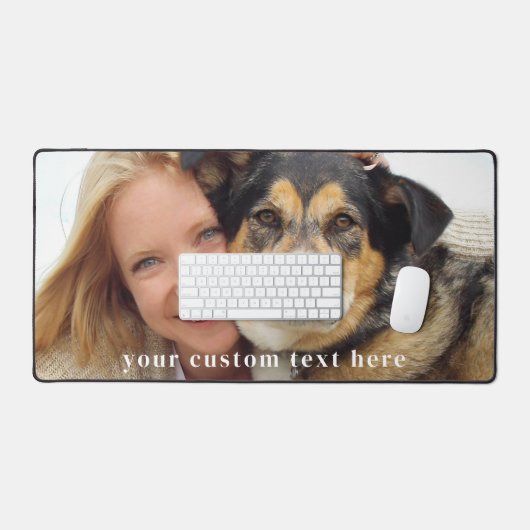 Modernes, benutzerdefiniertes Foto Personalisiert Schreibtischunterlage (Tastatur & Maus)