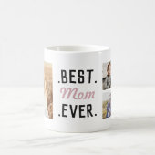 Modernes, benutzerdefiniertes Foto Rosa Beste Mama Kaffeetasse (Mittel)