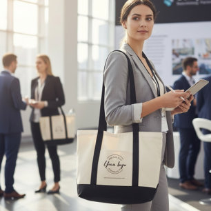 Modernes benutzerdefiniertes Geschäftslogo und Web Tragetasche