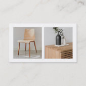 Modernes, benutzerdefiniertes Logo, 2 Fotos und Ge Visitenkarte (Rückseite)