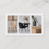 Modernes, benutzerdefiniertes Logo, 3 Fotos und Ge Visitenkarte (Rückseite)