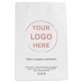 Modernes, benutzerdefiniertes Logo-Bäckerei Mittlere Geschenktüte (Vorderseite)