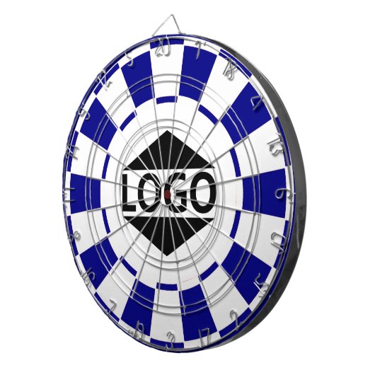 Modernes, benutzerdefiniertes Logo-Image für Blau Dartscheibe (Vorderseite rechts)