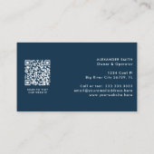 Modernes, benutzerdefiniertes Logo QR Code AC Heat Visitenkarte (Rückseite)