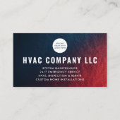 Modernes, benutzerdefiniertes Logo QR Code AC Heat Visitenkarte (Vorderseite)