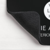 Modernes, benutzerdefiniertes Logo Schwarzes Beruf Mousepad (Ecke)