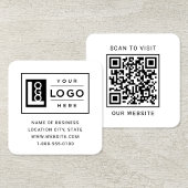 Modernes, benutzerdefiniertes Logo und QR-Code Quadratische Visitenkarte