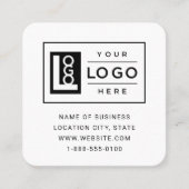 Modernes, benutzerdefiniertes Logo und QR-Code Quadratische Visitenkarte (Vorderseite)