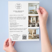 Modernes, benutzerdefiniertes Logo Weißes Beruflic Flyer (Hand)