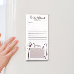 Modernes, benutzerdefiniertes Magnet für Blumenmus Magnetischer Notizblock<br><div class="desc">Täglich zu tun Liste Post-it Notes Spring inspiriert mauve Wildblume Design. Chic und mädchenhaft täglich zu tun Liste Notizen.</div>