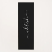 Modernes, benutzerdefiniertes Monogram Black Yoga  Yogamatte (Vorderseite)
