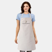 Modernes benutzerdefiniertes Monogramm-Logo Blush Schürze (Getragen)