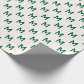 Modernes, benutzerdefiniertes Monogramm-Muster Geschenkpapier (Ecke)