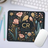 Modernes, benutzerdefiniertes Monogramm Name-Beruf Mousepad