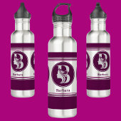 Modernes, benutzerdefiniertes Monogramm-Namensschr Edelstahlflasche